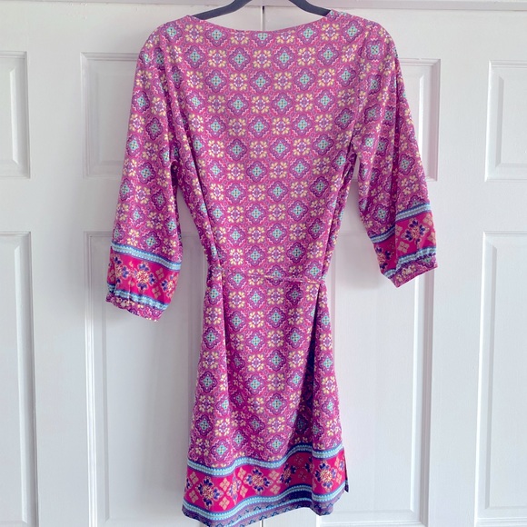 Coolibar UPF +50 UV Protection Sun Dress Size Small Pink Turqoise - Picture 3 of 8